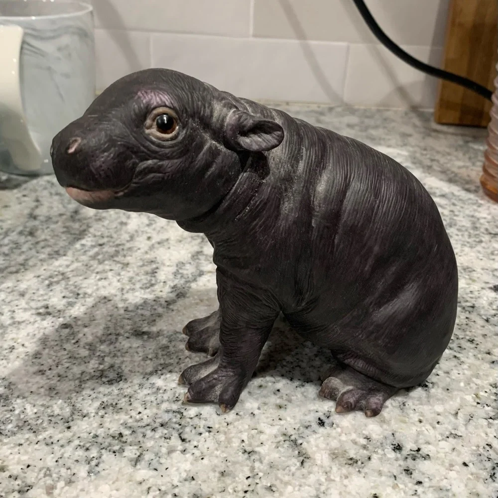 Lenox Pygmy Hippo Figurine - Picture 1 of 4
